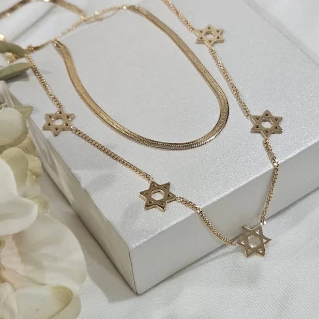 Star of David Double Layer Necklace