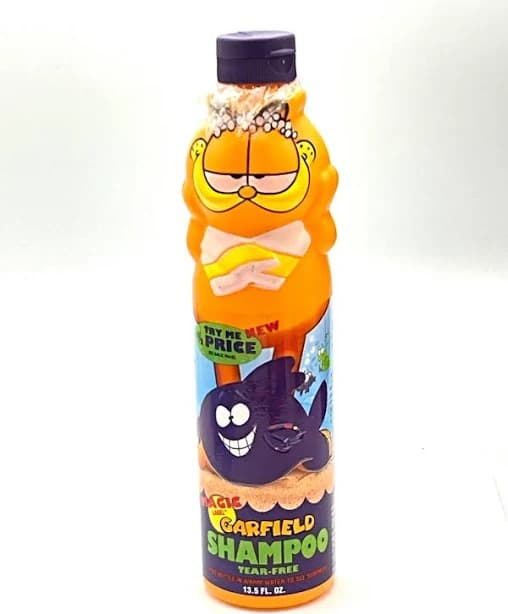 Gorgeous collectible and Vintage Garfield shampoo figurine cat, orange, bottle.
