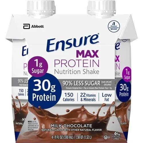 Ensure Max Protein Nutrition Shake Milk Chocolate 11 Fl Oz Each / Pack Of 4