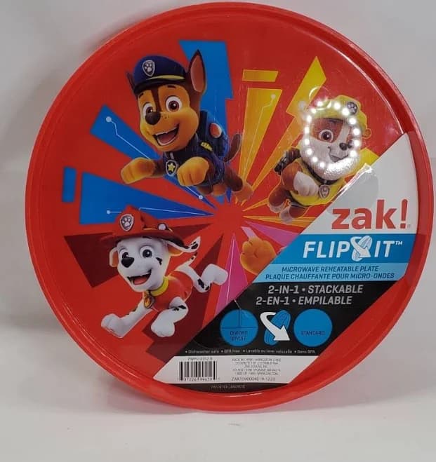 Paw Patrol 2-IN-1 Microwave Reheatable Plate 2-in-1 Stackable Tray