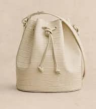 Farrow Sézane Croco Print Bag