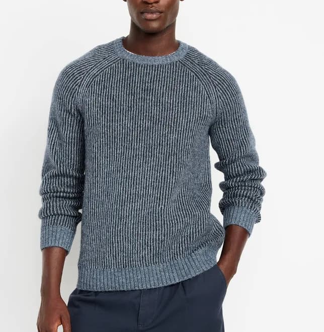 Old Navy Men's Wool-Blend Crew-Neck Sweater