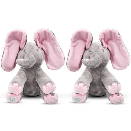 Dimple Kaia Baby Animated Stuffed Plush Singing Peek A Boo Elephant