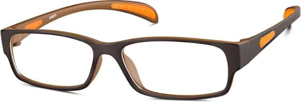 Zenni Retro Rectangle Full Rim Frame Glasses