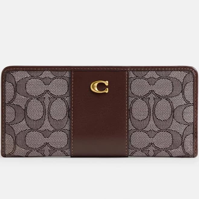 Coach Women's Essential Slim Wallet in Signature Jacquard