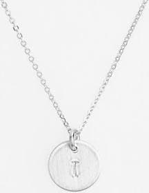 Nashelle Sterling Silver Initial Mini Disc Necklace