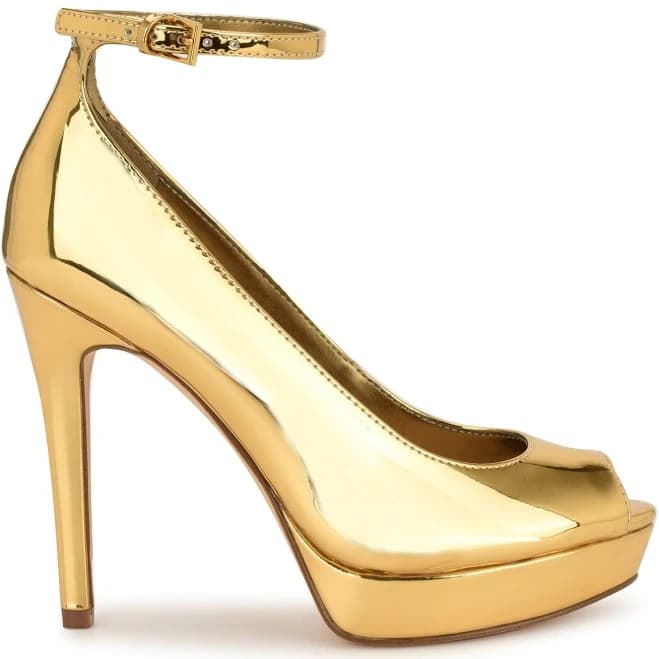 Nine West Women's Hinko Peep Toe Platform Pumps