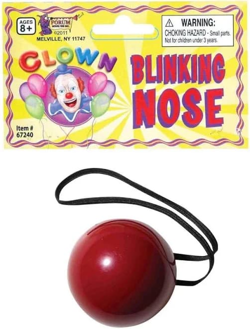 Light Up Blinking Clown Nose