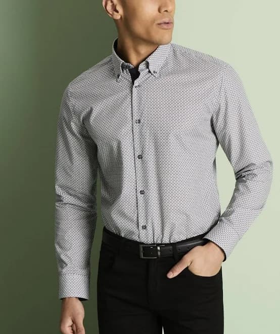 Simon Jersey Men's Patterned Shirt