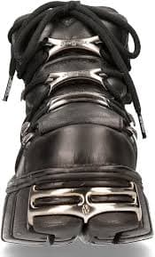 Amazon.com | New Rock 106 S1 Unisex Goth Punk Black Metallic Platform Fashion Ankle Boots | Boots