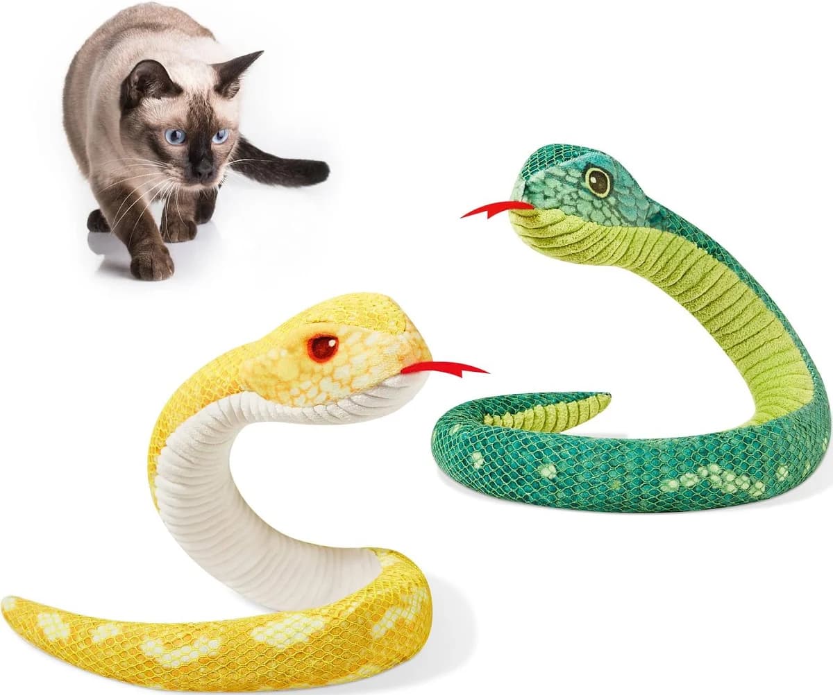 Potaroma Crinkly Snake Cat Toy with Catnip