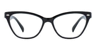 Novia Cat Eye Black/Clear Photochromic Glasses | GlassesShop