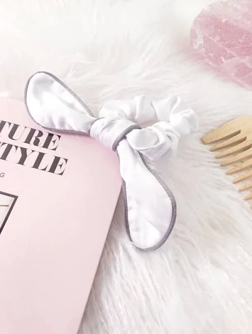 Madison and White Healthy Hair Tie