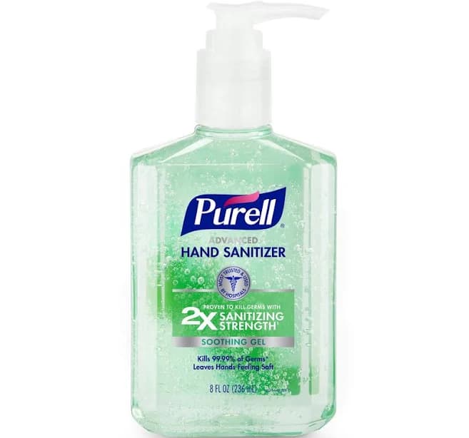 Purell Advanced Hand Sanitizer Soothing Gel 8 oz Pump Bottle
