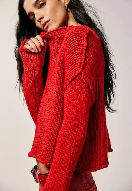 Free People Opal Rollneck Knit Sweater