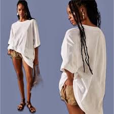 Free People | Dresses | Free People Beach Essential Extreme Tee Mini Dress | Poshmark