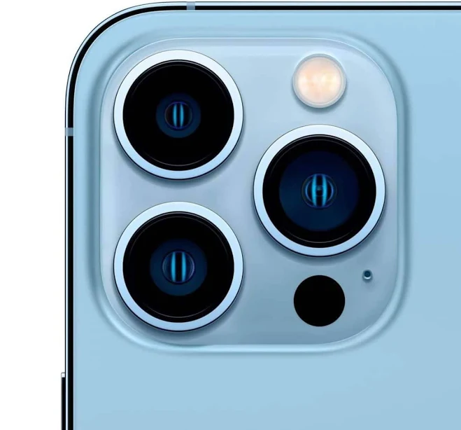 Apple - Refurbished Excellent - iPhone 13 Pro A2483 (Fully Unlocked) 128GB Bundle with Pre-Installed Tempered Glass - Sierra Blue