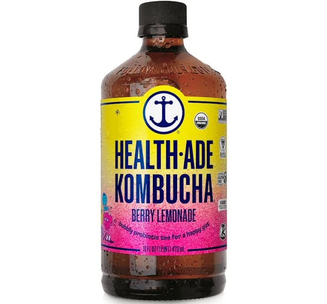 Berry Lemonade Kombucha Tea (12pk) by Health-Ade | Deliciously Bubbly, Gut-Healthy Probiotic Drink Made With Real Fruit Juice
