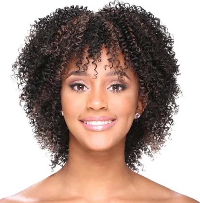 Sensual Collection Vella Vella Collection Synthetic Kinky Curly Bob Wig Jessie, 1 Black