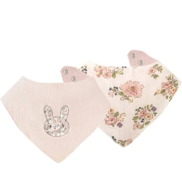 MON AMI Bunny Baby Bandana Bib Set