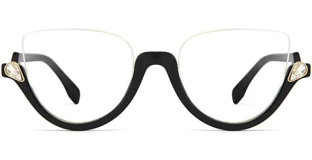 Ublins Women's Cateye Rhinestone Frame