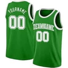 Custom Grass Green White Authentic Basketball Jersey