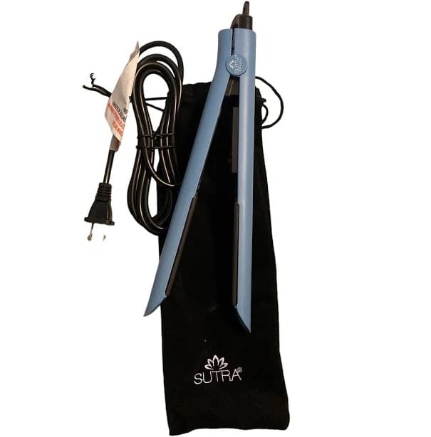Sultra 1" Flat Iron, Ceramic Magnetic Plates, Blue Hair Straightener