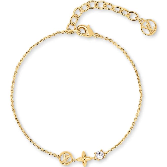 Louis Vuitton Women's Petit Louis Gold Bracelet with Crystal