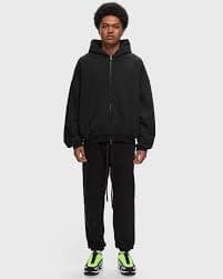 Top fear of god zip hoodie Factory Sale Fear of God Essentials HEAVY FLEECE FULLZIP HOODIE Black BSTN Store | san-shop.net