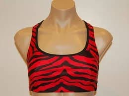 Red Black Zebra Sports Bra