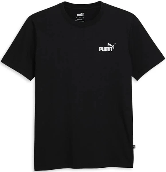 Puma Mens Essentials Crew Neck Short Sleeve T-Shirt Black Casual