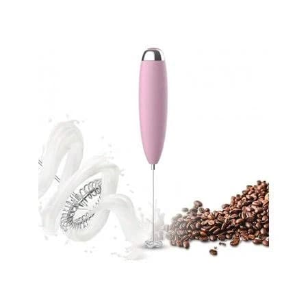 Handheld Electric Milk Frother - Battery Operated for Coffee, Matcha & Hot Chocolate. Perfect Gift For 2026., Pink