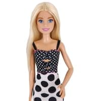 Barbie Fashionistas Doll with Long Blonde Hair Wearing Polka Dot Dress and Accessories