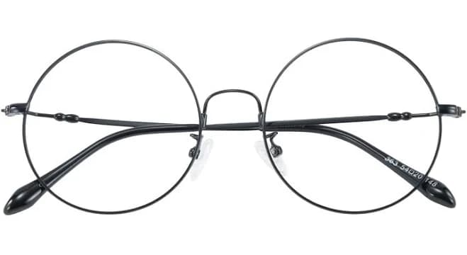 Round Black Blue Light Glasses - FM1244 Burke