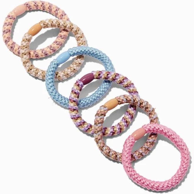 Claire's Pastel Elastic Hair Ties (6 Pack)