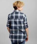 FITZ + EDDI Oversized Flannel Shirt - Women's Shirts & Blouses in Blue White | Buckle