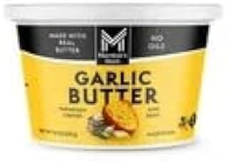 Garlic Parmesan Basil Butter Spread: Gourmet Compound Butter Ideal for Gluten Free Bread, Garlic Bread, Egg Noodles & Seafood Boil | Halal, Real Butter, Parmesan Sauce & More