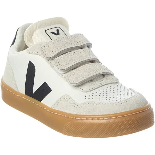 VEJA Kids V-90 Low Top Leather Sneakers