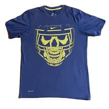 Nike Dri-Fit Men's S/S Shirt Football Skull Gray Size M
