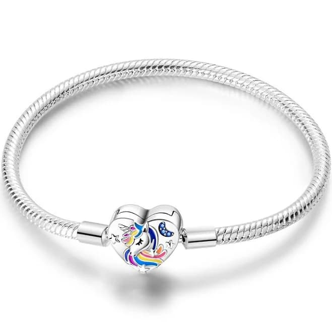 925 Sterling Silver Butterfly Charm Bracelet with 5A Cubic Zirconia
