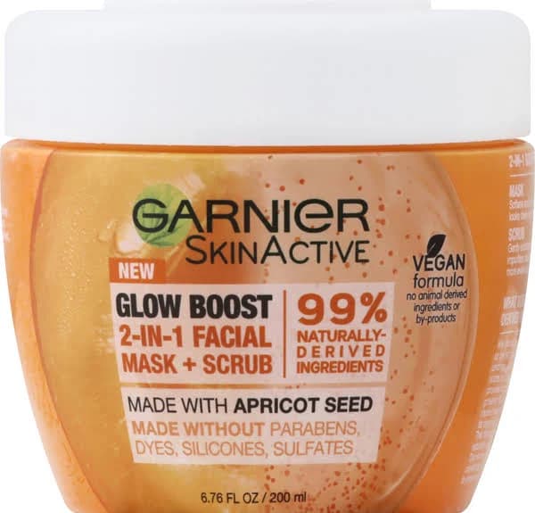 Garnier SkinActive Glow Boost 2-in-1 Facial Mask and Scrub