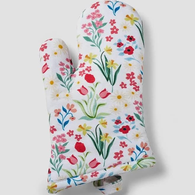 Sur La Table Painter's Garden Floral Oven Mitt