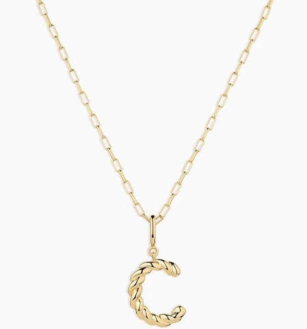 Gorjana Women's Crew Alphabet Statement Charm Necklace