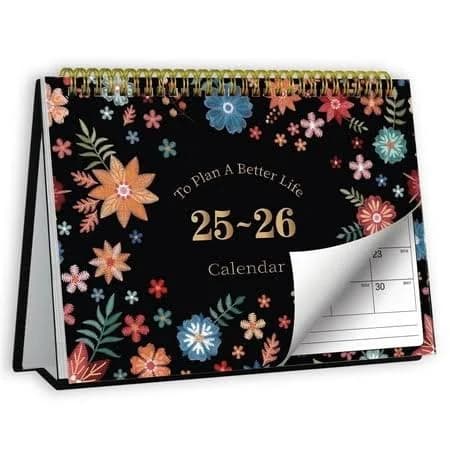 2025-2026 Standing Desk Calendar, 8 inch x 6 inch, Jul.2025 to Jun.2026 Monthly Flip Desktop Calendar with To Do List,Planner for Home Office, Size: 8