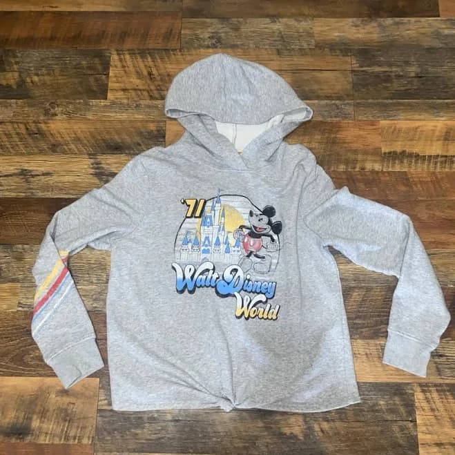 Disney Parks Women's Size L Gray Walt Disney World '71 Retro Hoodie Sweatshirt - Women | Color: Gray | Size: L