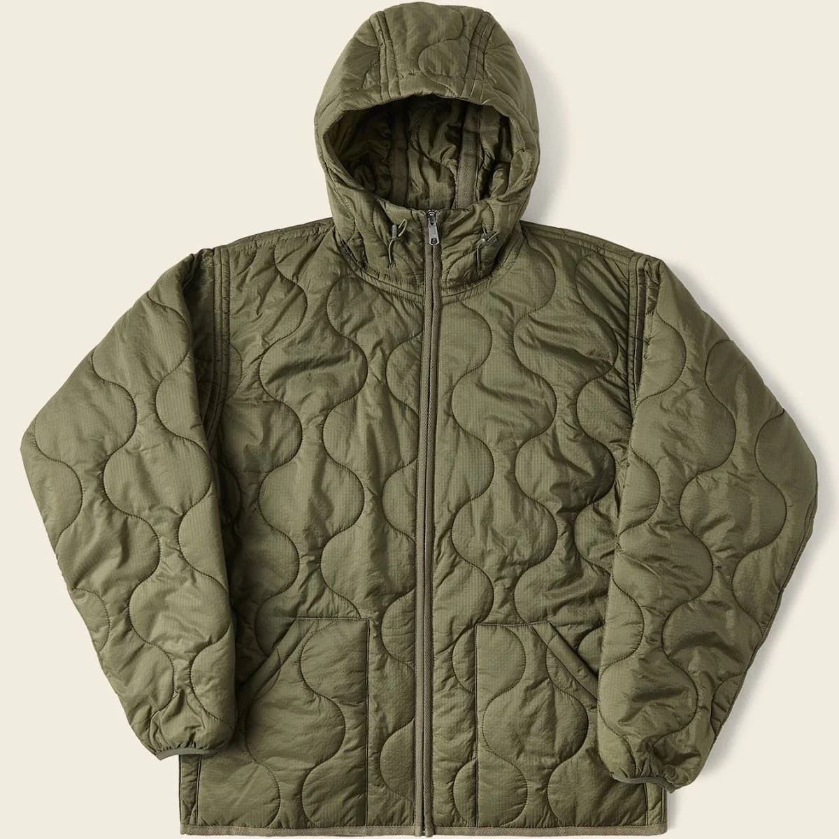 Bronson Vintage Military Quilted Padded Ripstop Nylon Jacket
