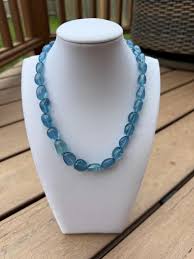 RARE Aquamarine Sterling Silver Necklace: Calming Energy, Tibetan Quartz - Etsy Australia