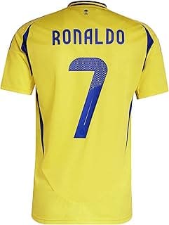 Al NASSR FC 24/25 Ronaldo Home Jersey - Show Your Support in This Iconic Legendary Comfortable Soccer Jersey (US, Alpha, Large, Regular, Regular, Home - Yellow)
