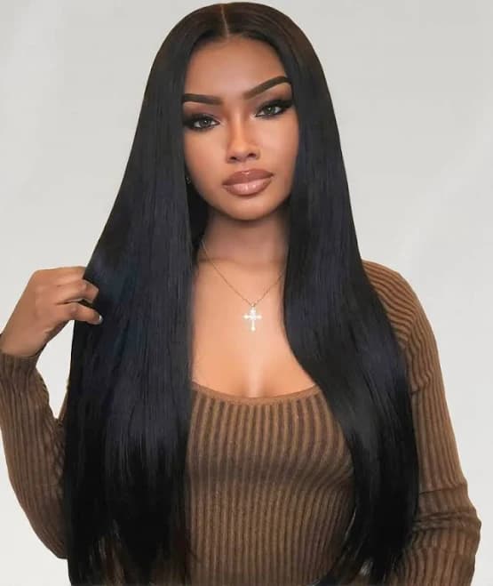Silky Straight Pre-Cut Lace Front Hair Wig
