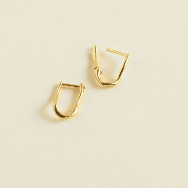 Madewell 14K Gold Demi-Fine Hoop Earrings